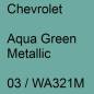 Preview: Chevrolet, Aqua Green Metallic, 03 / WA321M.